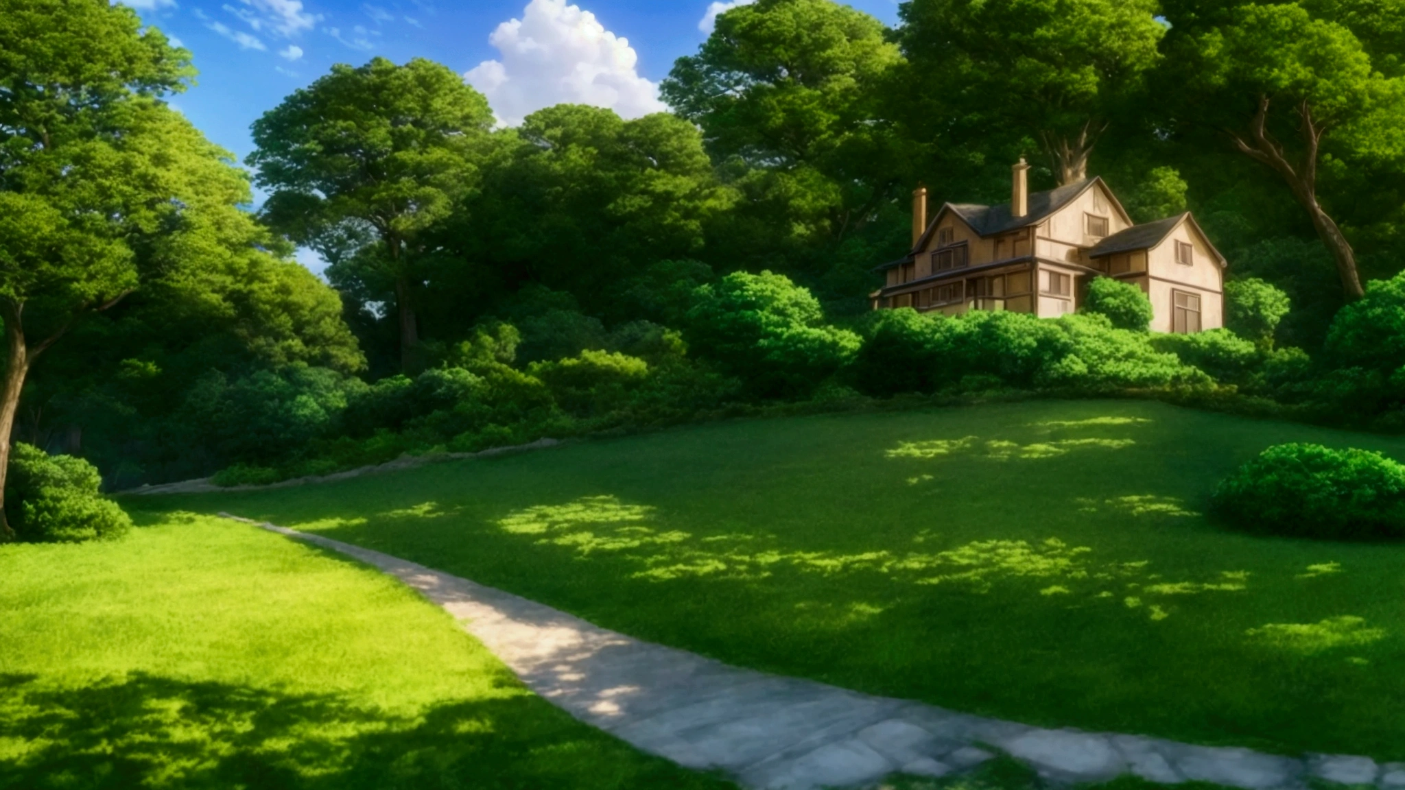 anime scenery of a house on a hill with a tree, concept art inspired by Studio Ghibli, polycount contest winner, conceptual art, anime countryside landscape, anime background art, anime lush john 8k woods, anime landscape wallpaper, amazing wallpaper, colorful anime movie background, background art, house background, high quality wallpaper, high quality desktop wallpaper, anime background