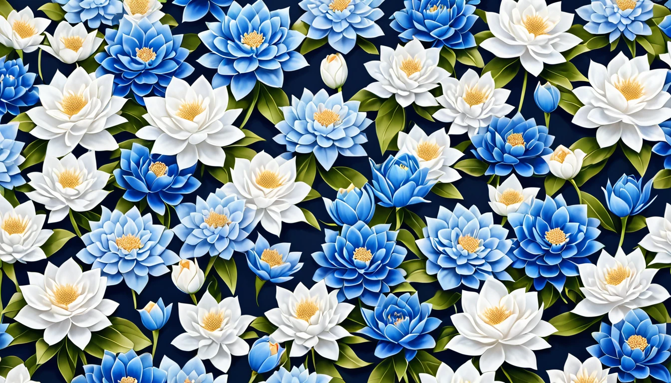 Completely blank on the left(No flowers blank background) On the right there are different rows of beautiful and elegant lighter blue flowers.(Lay flat)
Ultra high quality, masterpiece, , Super detailed, best quality.Detailed and exquisite real photos