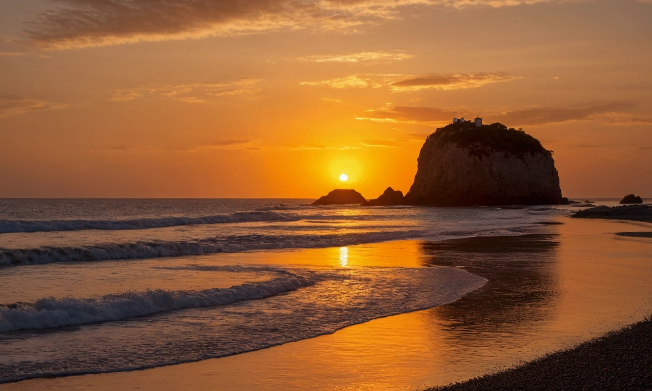 "Imagine a serene coastal scene at golden hour., Where sea and sky merge in a breathtaking embrace. This image was taken with a Canon EOS R5, Equipped with 70-200mm F/2.8 Lenses, Create a high-resolution composition, Capturing the vastness of the sea and sky. The camera setup includes a 45-megapixel sensor, the result、16K resolution is now possible. To ensure optimal quality and minimal noise, ISO value 200 selected. The shutter speed was set to 1./200s, Freeze a moment in time, on the other hand、A large aperture of f is/2.8. Artistic depth of field and improved light capture now possible."