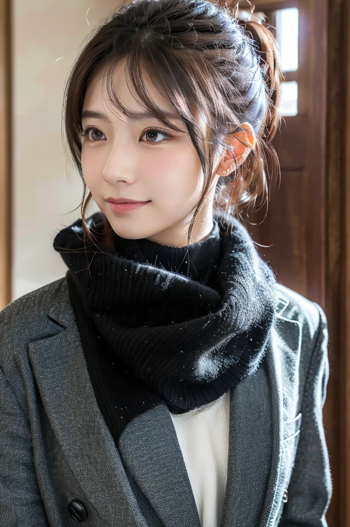 (8k, RAW photo, best quality, masterpiece:1.2), (realistic, photo-realistic:1.4), (extremely detailed 8k wallpaper), solo, a Japanse woman, office lady, suit
