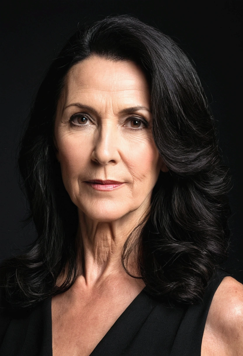 Mature woman with dark hair