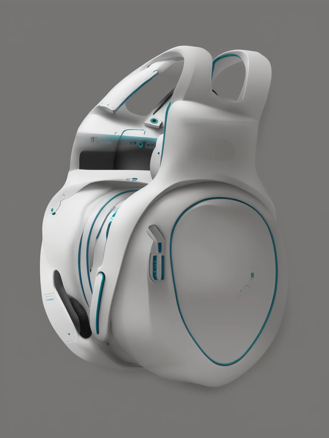 According to the prompt picture,Design a headphone packaging cover with a futuristic sense of technology;