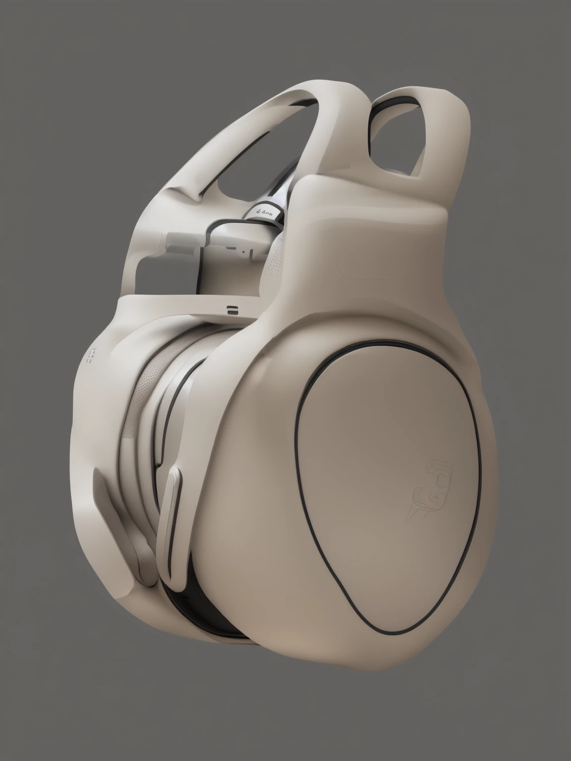 According to the prompt picture，Design a headphone packaging cover with a futuristic sense of technology；