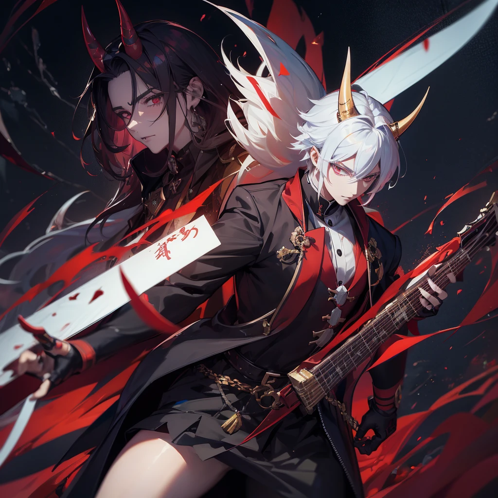 1 handsome guy in demon killer art, demon horn, , Inspired by Bian Shoumin, heise jinyao, Inspired by Seki Dosheng, Cai Xukun, by Yang J, Guviz-style artwork, Deviantart ArtStation CGSCOSIETY, demon slayer rui fanart, 8k, hd, unreal engine, manly, handsome,