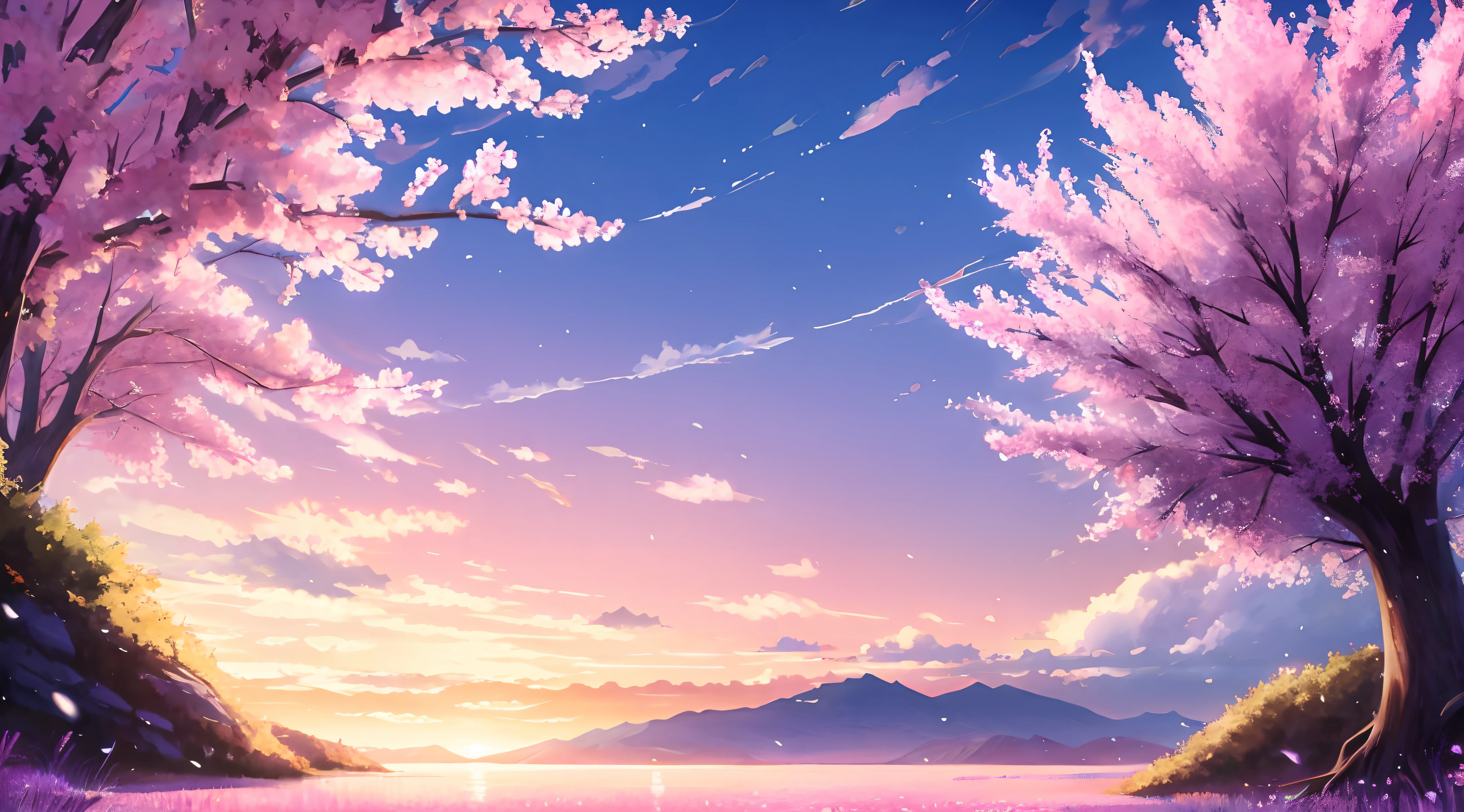 Anime landscape of a lake with a mountain in the background, Anime Landscape Wallpaper, Anime beautiful peace scene, anime art wallpaper 8k, beautiful anime scenery, anime background, anime backgroundbild 4k, Anime Wallpaper 4k, anime art wallpaper 4k, anime art wallpaper 4k, anime background art, 4K-anime backgroundbild, 4K Manga Wallpaper, beautiful anime scene, purple sky