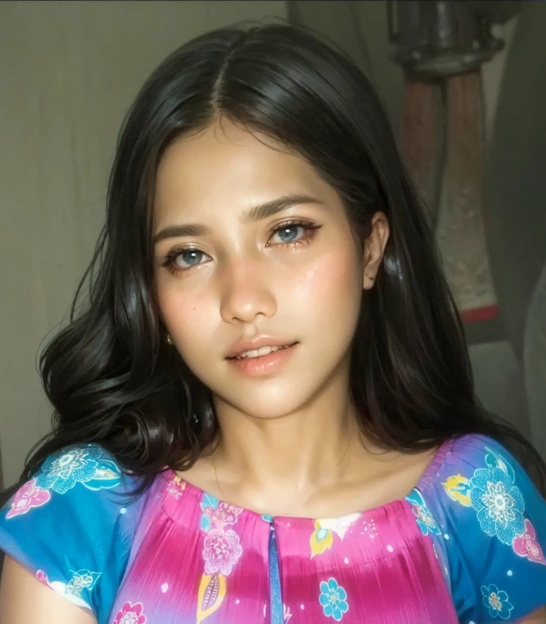 RAW, Best quality, high resolution, masterpiece: 1.3), beautiful Malay woman in hijab (iu:0.8)1beautiful Malay woman wearing baju kurung and hijab, flowing shawl,weapon in hand, sci-fi, explosions behind, movie poster,super realistic