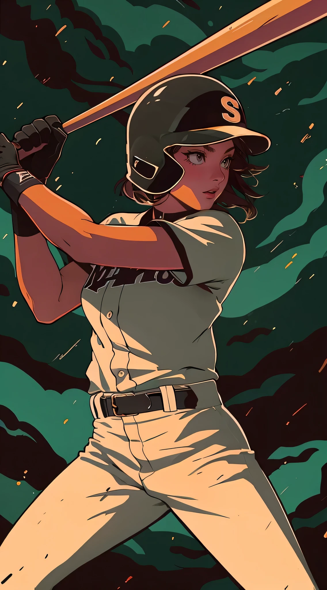 baseball player with bat, baseball uniform, stadium interior, realistic, photorealistic, 8k, highly detailed, masterpiece, cinematic lighting, dynamic pose, dramatic angle, vibrant colors, sports action