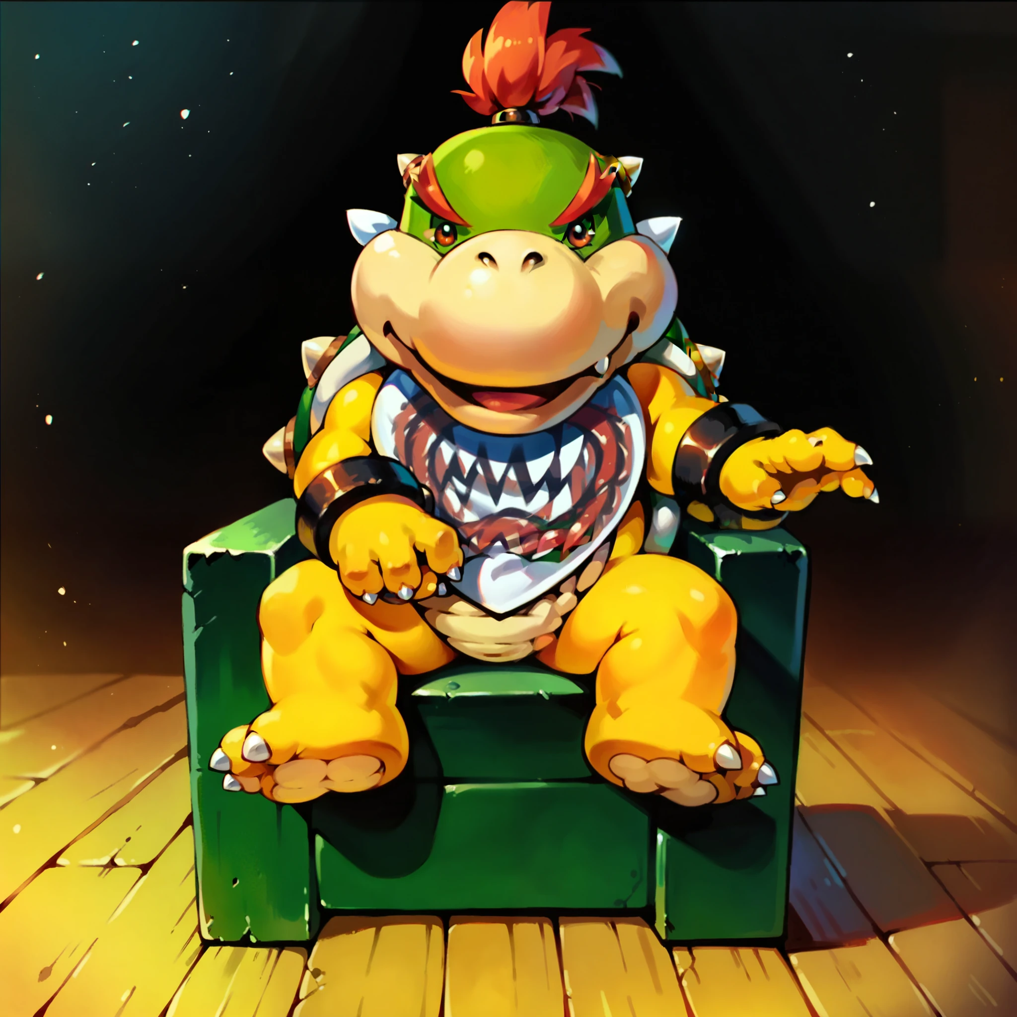 JBowser, Sitting on a chair, from the front