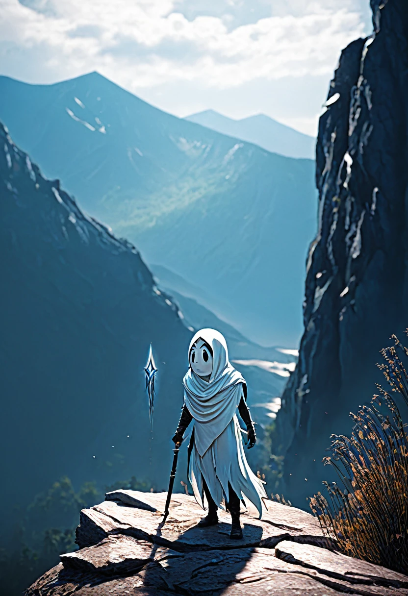 Angel cry character in mountain