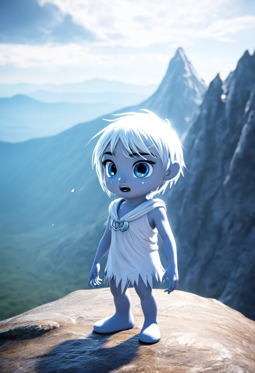 Angel cry character in mountain
