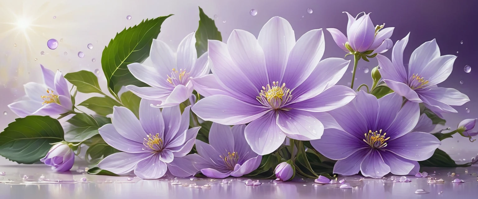 Beautiful, delicate and elegant, lighter colors depict fine(淺light purple flower)light purple flower(Lay flat)
 
           Super high quality works of art masters, masterpiece, , Super detailed, best quality.Detailed and exquisite real photos