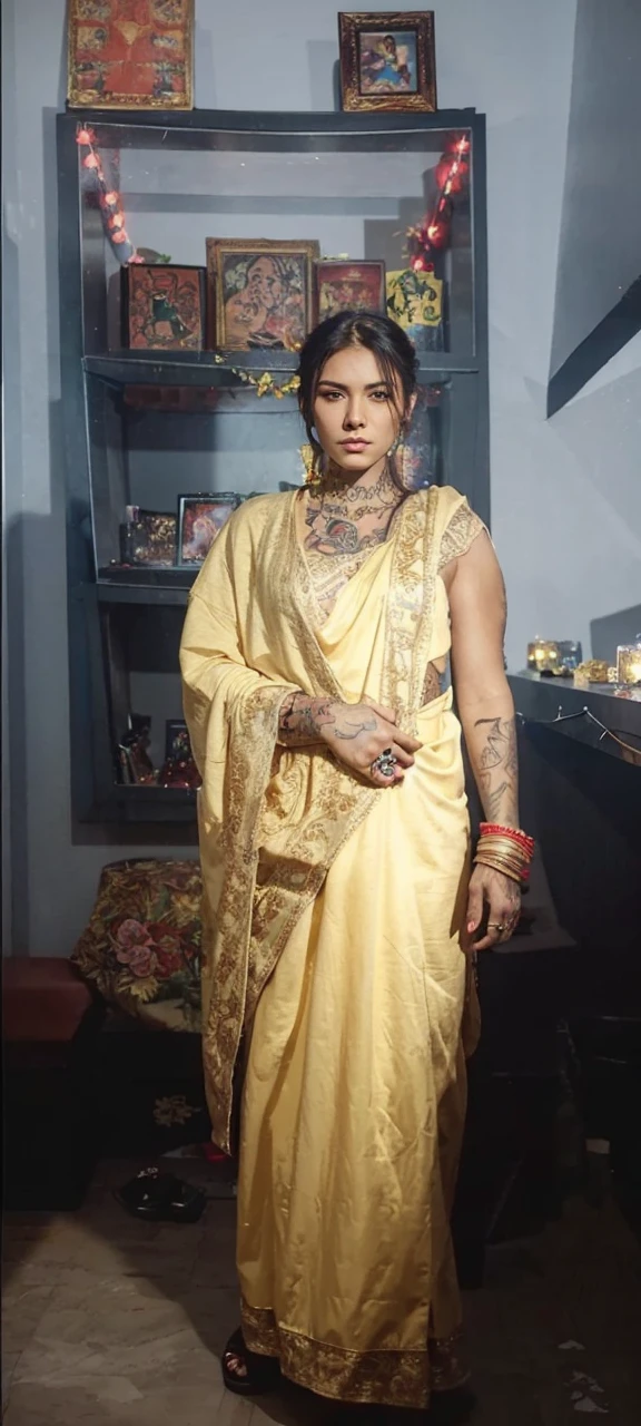 tattoo girl, very beautiful, murderous, handsome man, betrayal, anger, dark background, 8K, dynamic wallpaper, very delicate, very dense