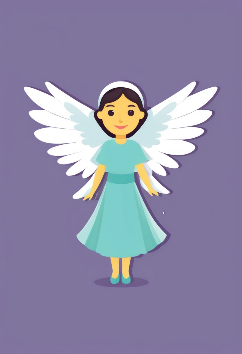 Angel cartoon flat design simple