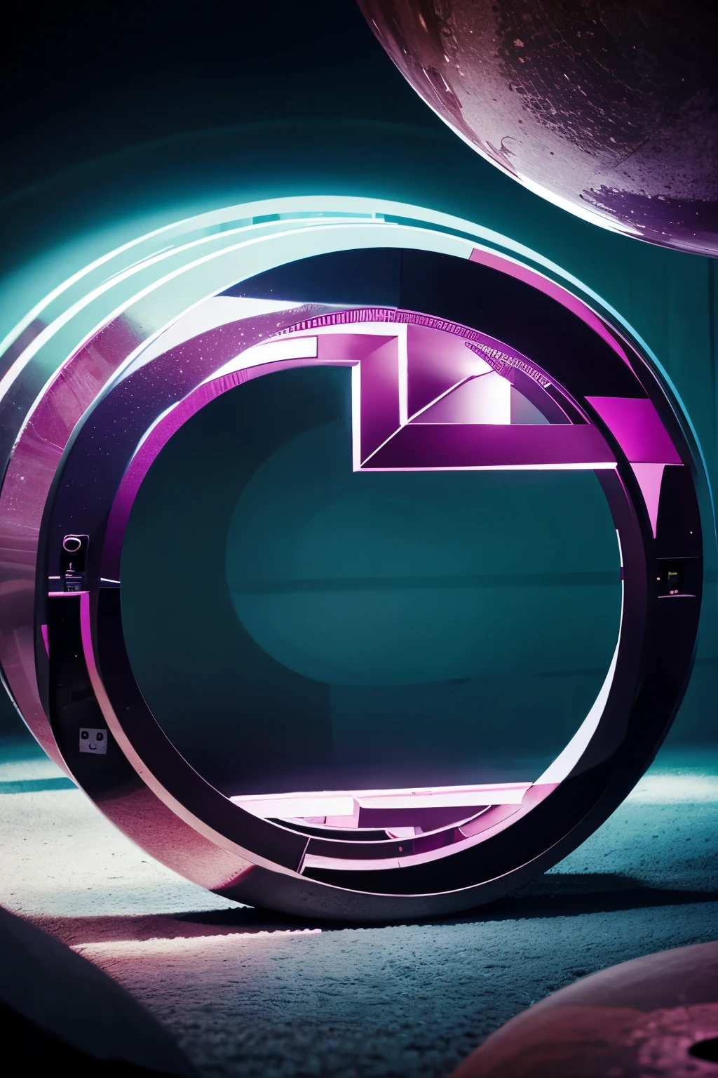 Circle shape wonderland-themed, with the word "DVM" inside