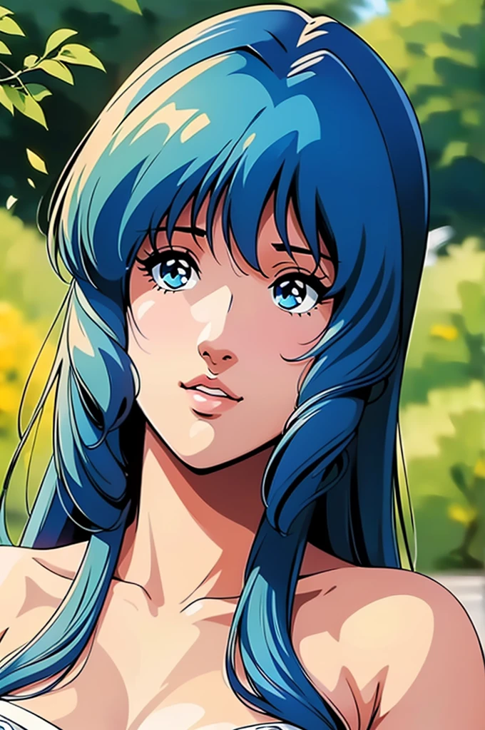 (((Best Quality, high resolution)))),((best quality,8k,masterpiece: 1.3)),((hyper realistic front portrait looking at viewer )),((portrait of lynn minmay)),((lynn minmay de macross)),((Best Quality, high resolution)),sniper aiming at the ((((lynn minmay )))),Beautiful detailed light blue eyes, detailed lips, long eyelashes, ((one piece swimsuit)) girl in a garden,soft sunlight,half:oil painting,ultra detailed,realist,vivid colors,fantastic atmosphere,shadows and lights,Greenery and flowers,peaceful and serene,Masterpiece:1.2