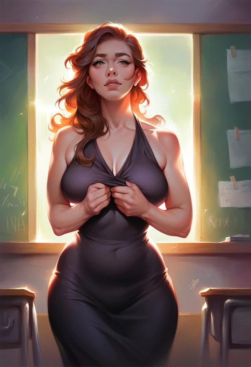 cartoon style:1.2), woman, Krista Allen, draw ART Artline, background a library with bookshelves, spanish woman, woman cartoon, sexy clothes , fearless and super brave girl , cartoon style illustration, cartoon art style, cartoon art style, digital illustration style, very detailed character design, cute detailed digital art, City fan art, portrait character design, linda digital illustration, High quality portrait, comic art, character design portrait, library background. Busty without clothes and very big breasts, perky tits, Cartoon style female character dressed in sexy lace lingerie and garter belt, Beautiful character pose in dynamic pose, with sheer stockings and beautiful breasts, well defined body, delicate and sensual, perfect hands, perfect fingers, full lips, long hair redhead, cartoon style, digital illustration, J. Scott Campbell style