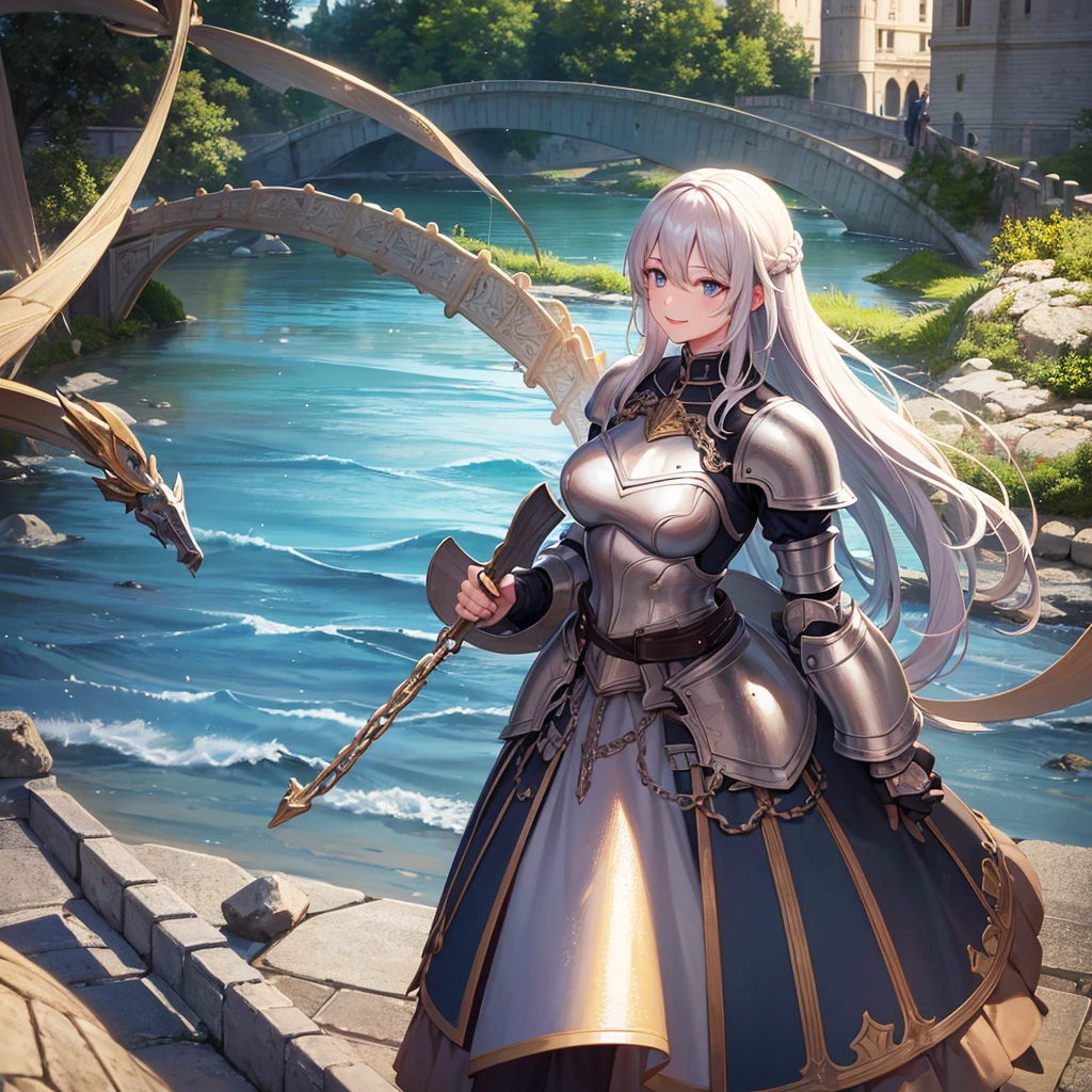 (((Medium Shot))), Couple, (men and women), 2 people, Outside the castle, Jousting, Playful, Playful, sweet, Happy, smile, armor, Chain mail, armor, Happy, Cute eyes, Playful, Surrealism, throw, Romanticism, Cinema Lighting, 8K, 超High resolution, masterpiece, Accurate, Anatomically correct, Textured skin, High detail, high quality, High resolution, Award-winning, 最high quality, 16K, Bad body, Bad move, Bad legs.