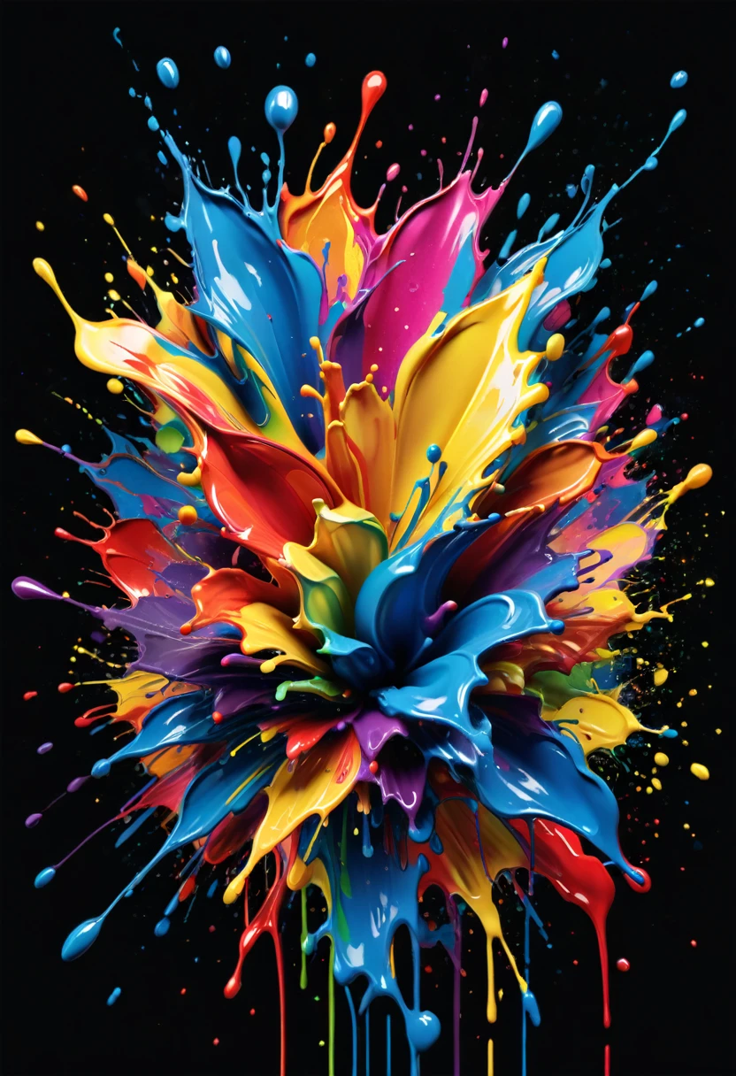 Vector art of a colorful paint splash illustration, high détail, black backdrop
(work of art, best qualityer, proffesional, perfect composition, very aesthetic, absurdrez, super verbose, details Intricate:1.3)