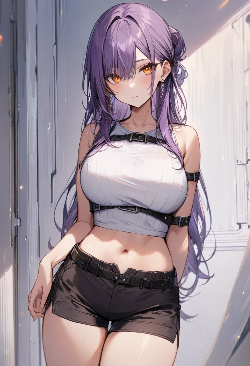 ((Masterpiece)), ((Highest Quality)), ((Best Quality)), (Illustration of One Girl), Long Black Hair, (Flat Chest), Tall, (((Muscular Strong Body)), (Split Abs)), ((Muscular and Thick Arms)), ((Muscular and Thick Legs)), (Maid Clothes)), Indoor