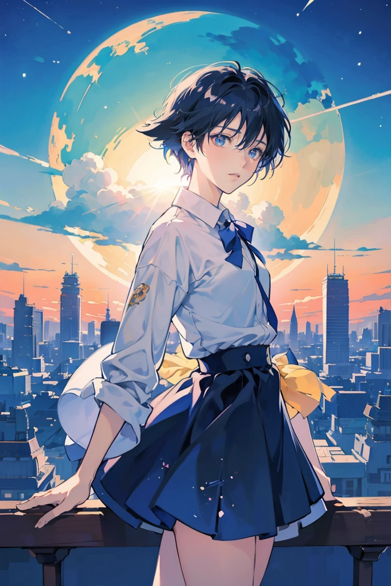 Beautiful sky anime style scene with planets, universe. by Makoto Shinkai, anime art wallpaper 4k, anime art wallpaper 4k, Anime Art Wallpapers 8K, anime wallpaper 4k, anime wallpaper 4k, 4k anime wallpaper, Anime Sky, Awesome Wallpapers, Anime Background, Heavenly planets in the background, Anime Background art