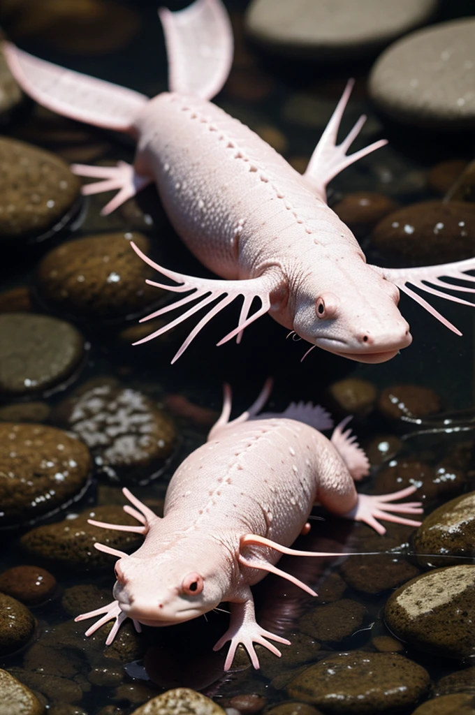 Generate an animated axolotl