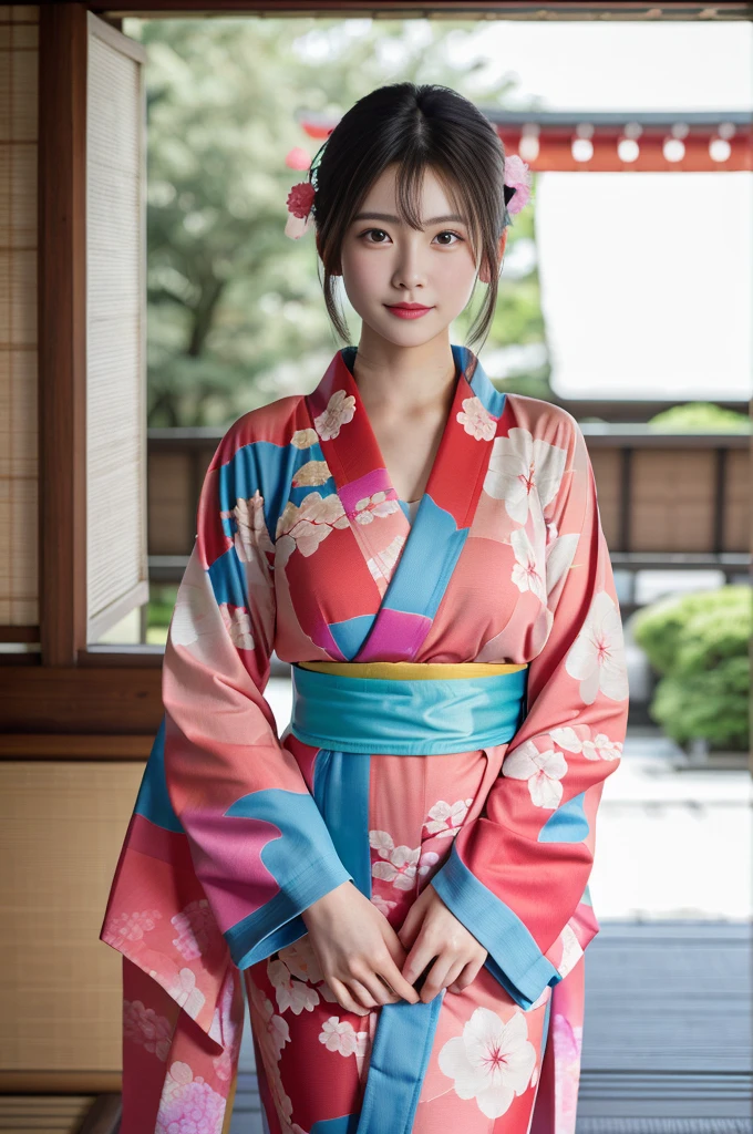 masterpiece, high quality, 8k, photo-realistic,  Asian woman in a kimono robe holding a towel, in kimono, in a kimono, wearing kimono, Japanese goddess, of a youthful Japanese girl, wearing royal kimono, wearing a kimono, pale-colored kimono, Japanese model, Japanese woman, young sensual gravure idol, a youthful Japanese beauty