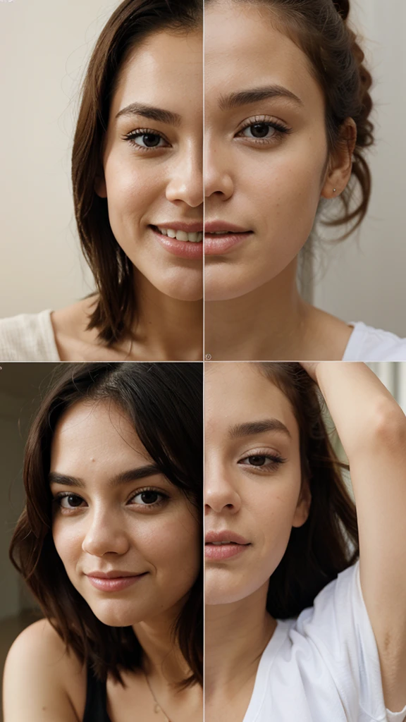 different positions, same face