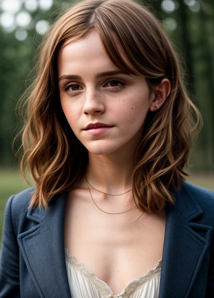 A stunning intricate full color portrait of emma watson, (hermione granger:0.7), (dld_hergra:0.9), epic character composition, by ilya kuvshinov, alessio albi, nina masic, sharp focus, natural lighting, subsurface scattering, f2, 35mm, film grain, desnuda