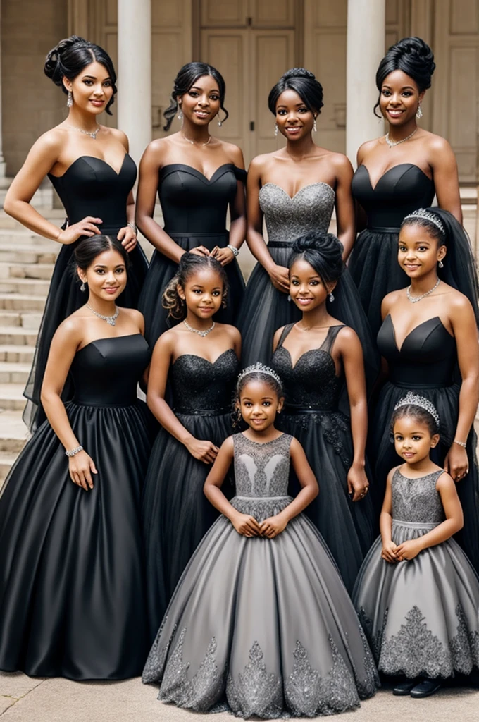 Ex50 gang with black and gray ball gowns