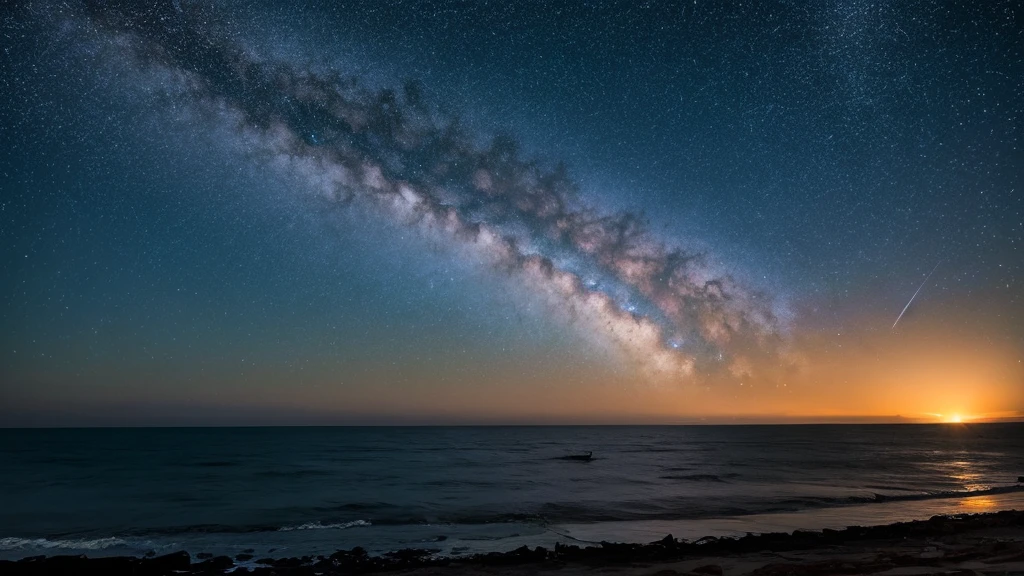 Starry Sky, Ocean, Whales