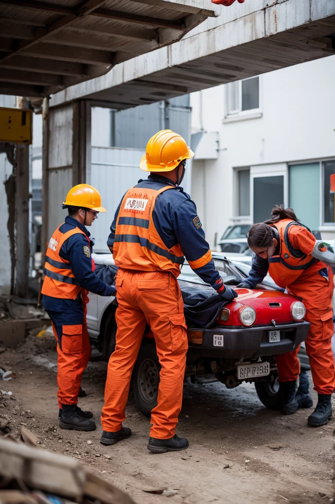 Rescue workers