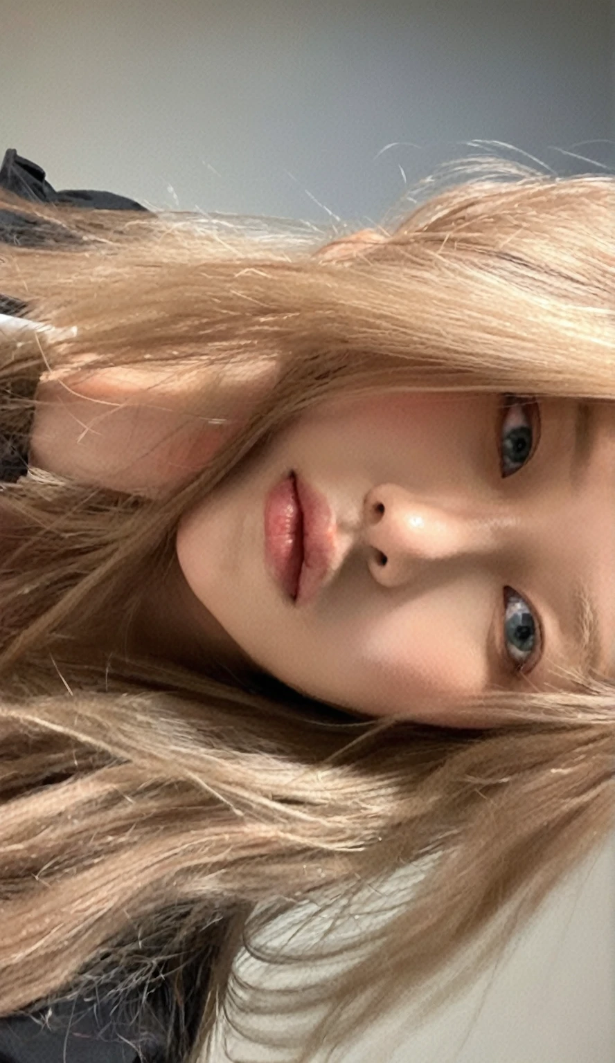 blond haired girl with blue eyes and long hair posing for a picture, lalisa manoban of blackpink, lalisa manobal, face up, roseanne park of blackpink, close up face, face - up, jossi of blackpink, hyper realistic face, with accurate face, ultra realistic face, portrait of jossi of blackpink, closeup face
