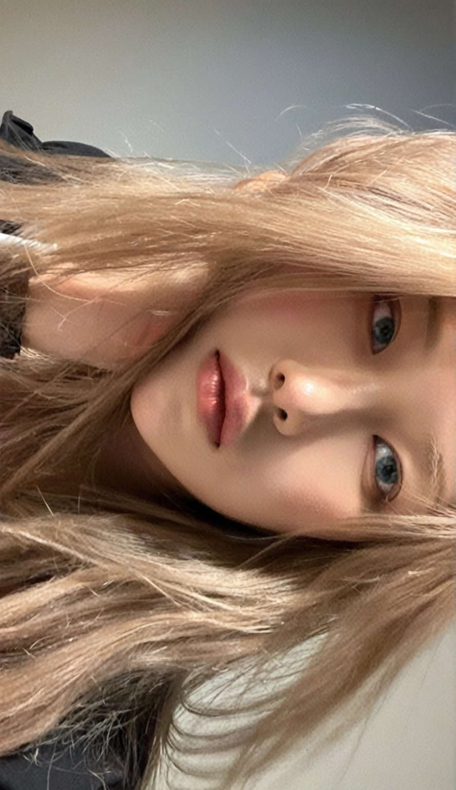 blond haired girl with blue eyes and long hair posing for a picture, lalisa manoban of blackpink, lalisa manobal, face up, roseanne park of blackpink, close up face, face - up, jossi of blackpink, hyper realistic face, with accurate face, ultra realistic face, portrait of jossi of blackpink, closeup face