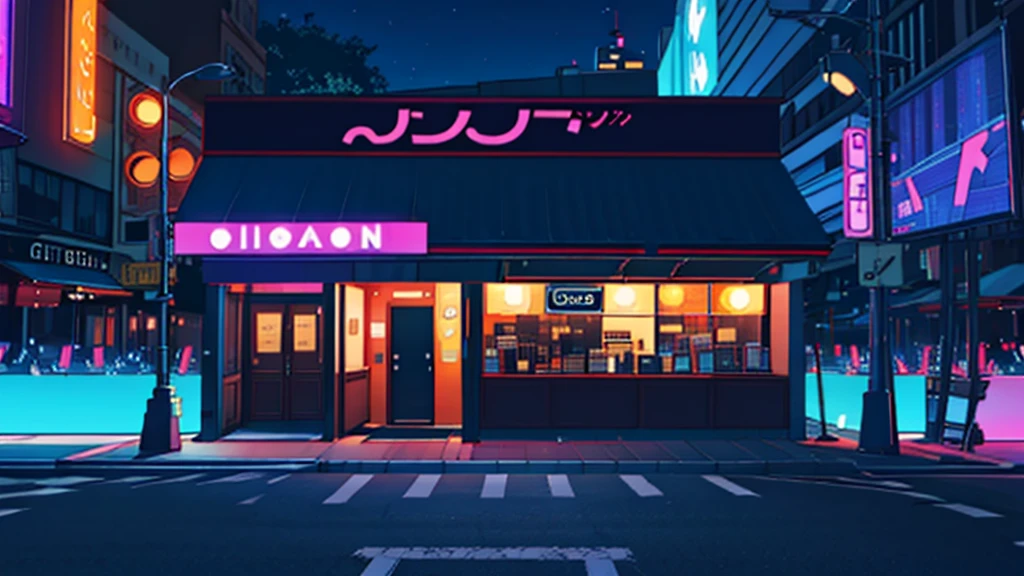 the front of a nightclub, at night, no humans, no persons