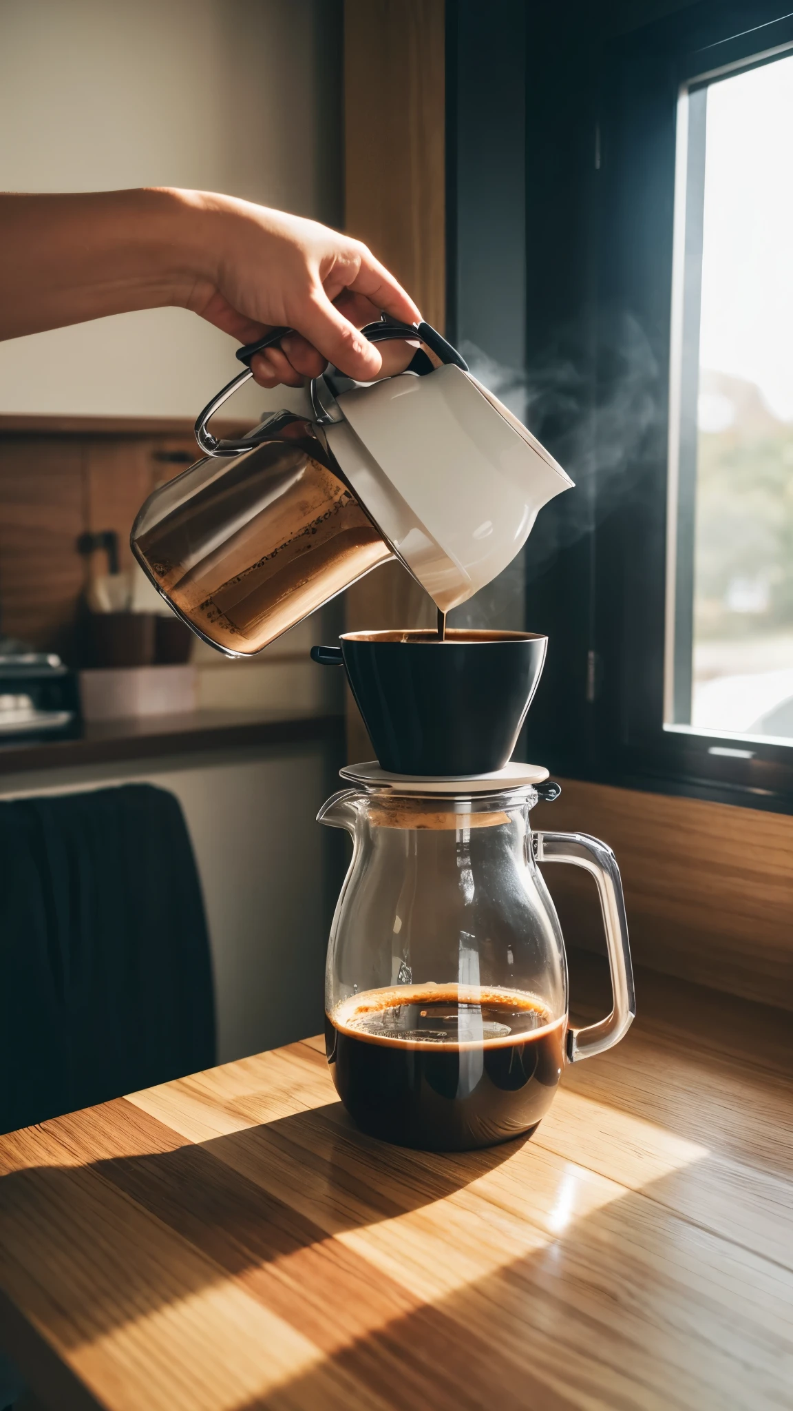 Brewing coffee every morning、It's a relaxing start to my day.