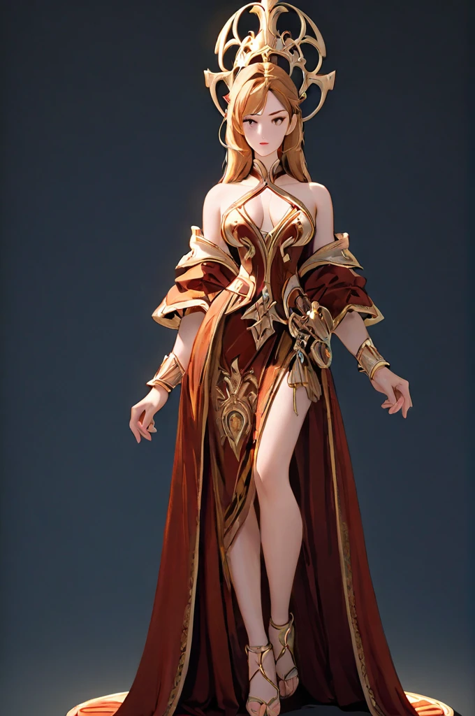 sexy female goddess, full body, game art style, (masterpiece), best quality, highres, 4k, 8k, Detailed Illustration, intricate detail, cinematic lighting, amazing quality, 1girl, fit female, amazing shading, soft lighting, facing camera, perfect eyes
