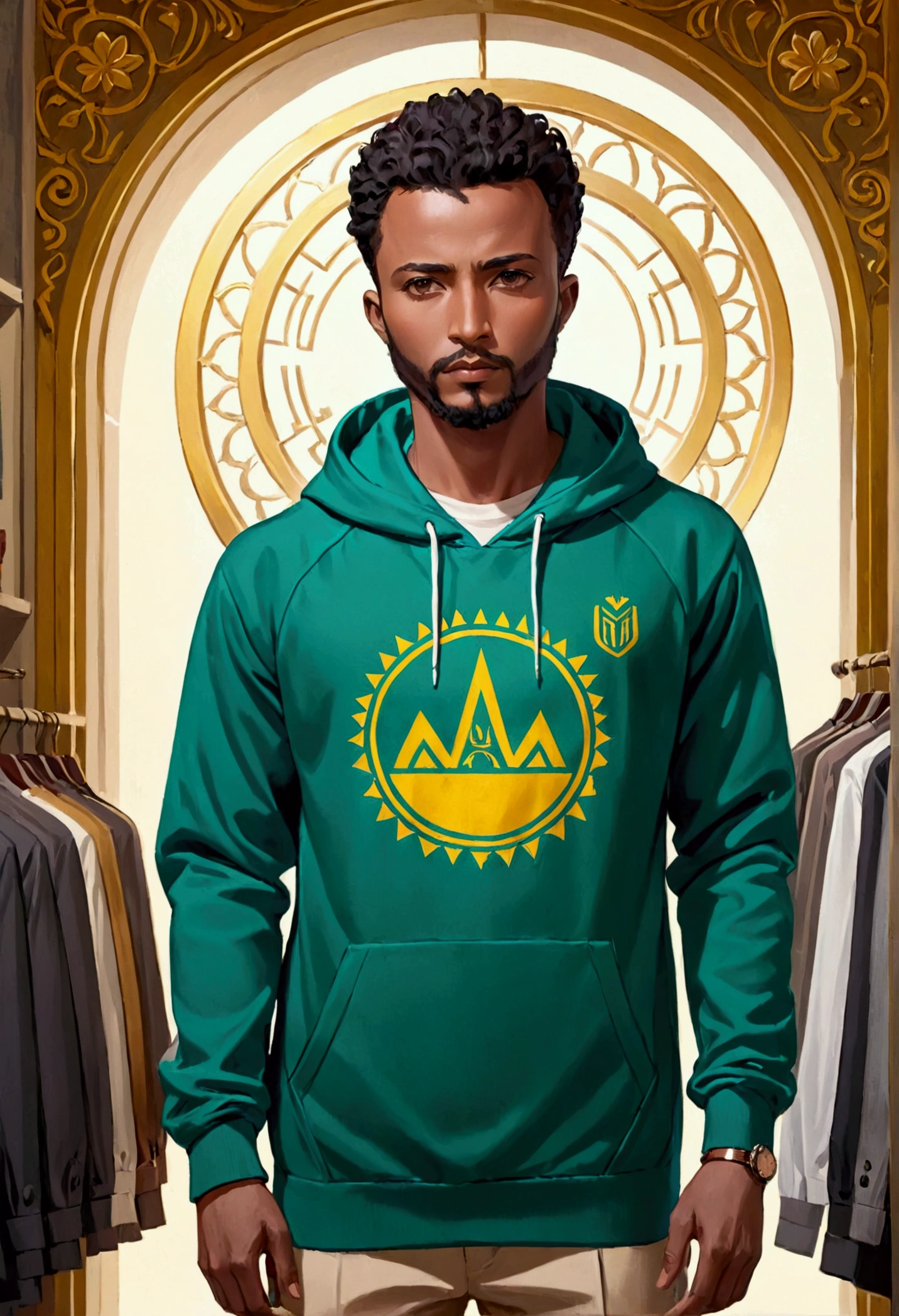 The man clothing brand in the hart of Addis Ababa with the logo named haileab fashen