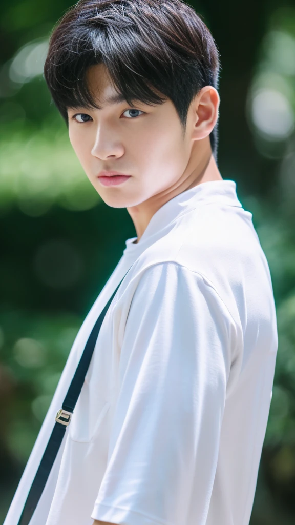 Asian alpha male in white shirt looking at camera, Shin Jinying, Kim Do-young, Paint Ulzzang, Shen Quanrui, korean men, Shin Jin Young's Aesthetics, faceเกาหลีที่น่ารัก, handsome young man'face, Jaeyong Nam, beautiful eyes、Kim Taejoon, Hyungtae, Inspiration from Jong Suk Lee, Avatar, Korean artist, Jung Jae Hyo
