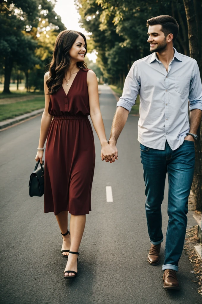 man and woman holding hands