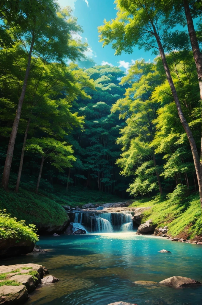 Painting on environment and nature anime type