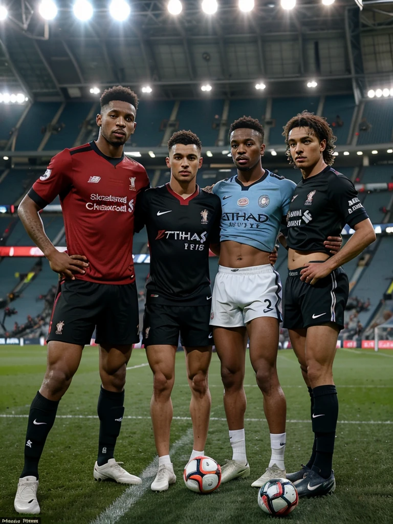 photo des rivalités intense dans la première League donc manchester unuted vs Manchester City et Chelsea contre Liverpool je veux des photos où ils sont entrain de s'affronter sur le terrain dans le football masculin que le jeu soit masculin