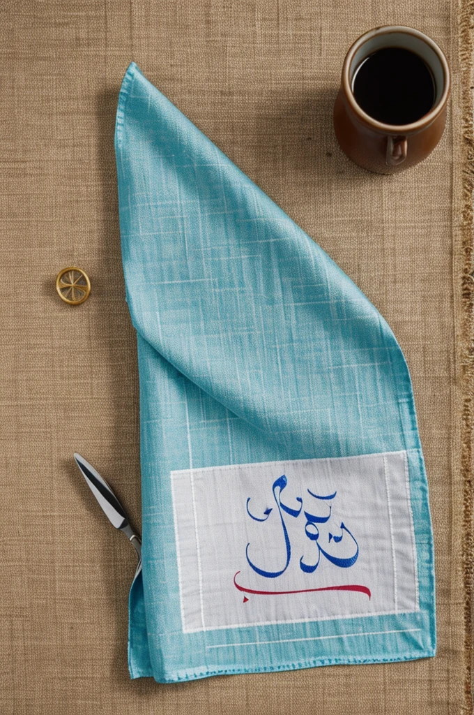 Handkerchief written in name Talha