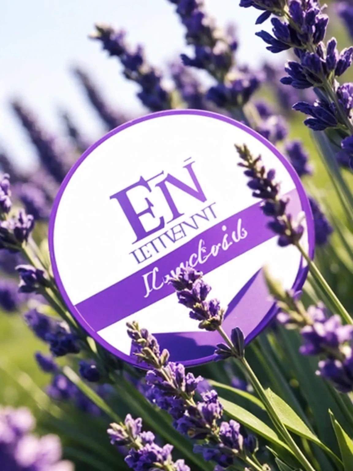 A tiny logo of a Lavender with the name of Lavender Ent