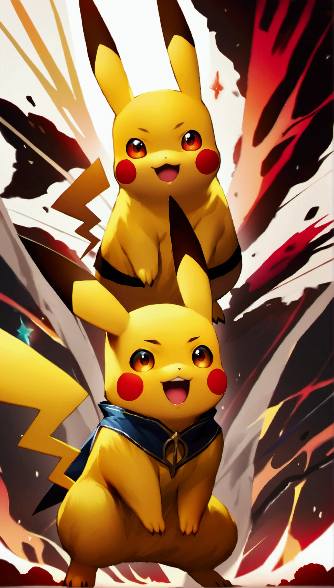 Create an image of Pikachu, Make him an adult、Cute boy and Pikachu、high resolution、beautiful