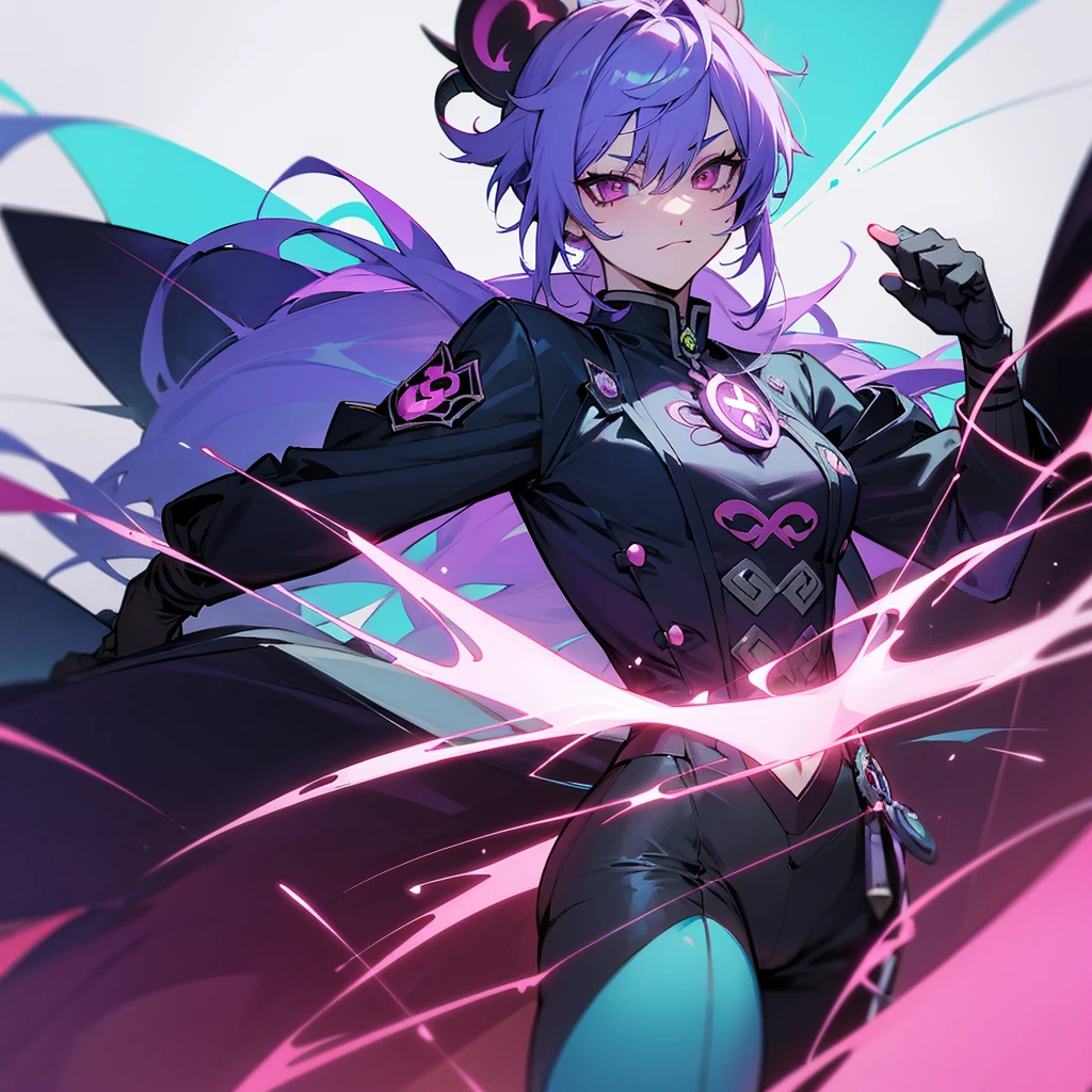 Genshin impact scaramouche demon anime cyberpunk neon colors icon wanderer the balladeer kabukimono kunikasushi the sixth harbinger of the fatui