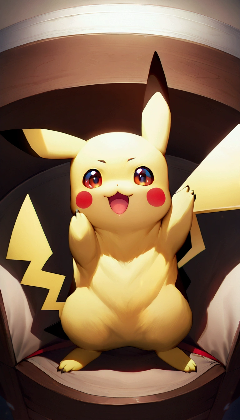 Create an image of Pikachu, Make him an adult、Cute boy and Pikachu、high resolution、beautiful