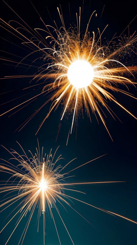 The moment of impact with a bright explosion.