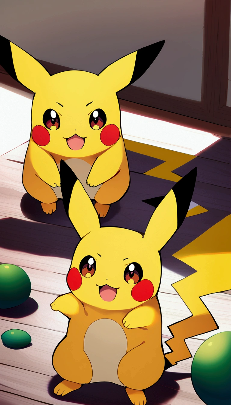 Create an image of Pikachu, Make him an adult、Cute boy and Pikachu、high resolution、beautiful