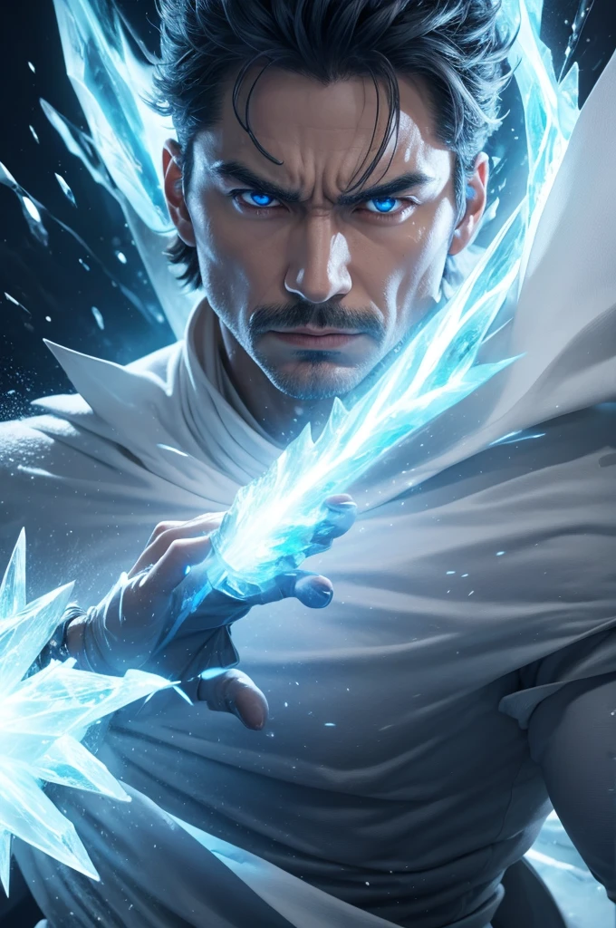A man character with the power of ice