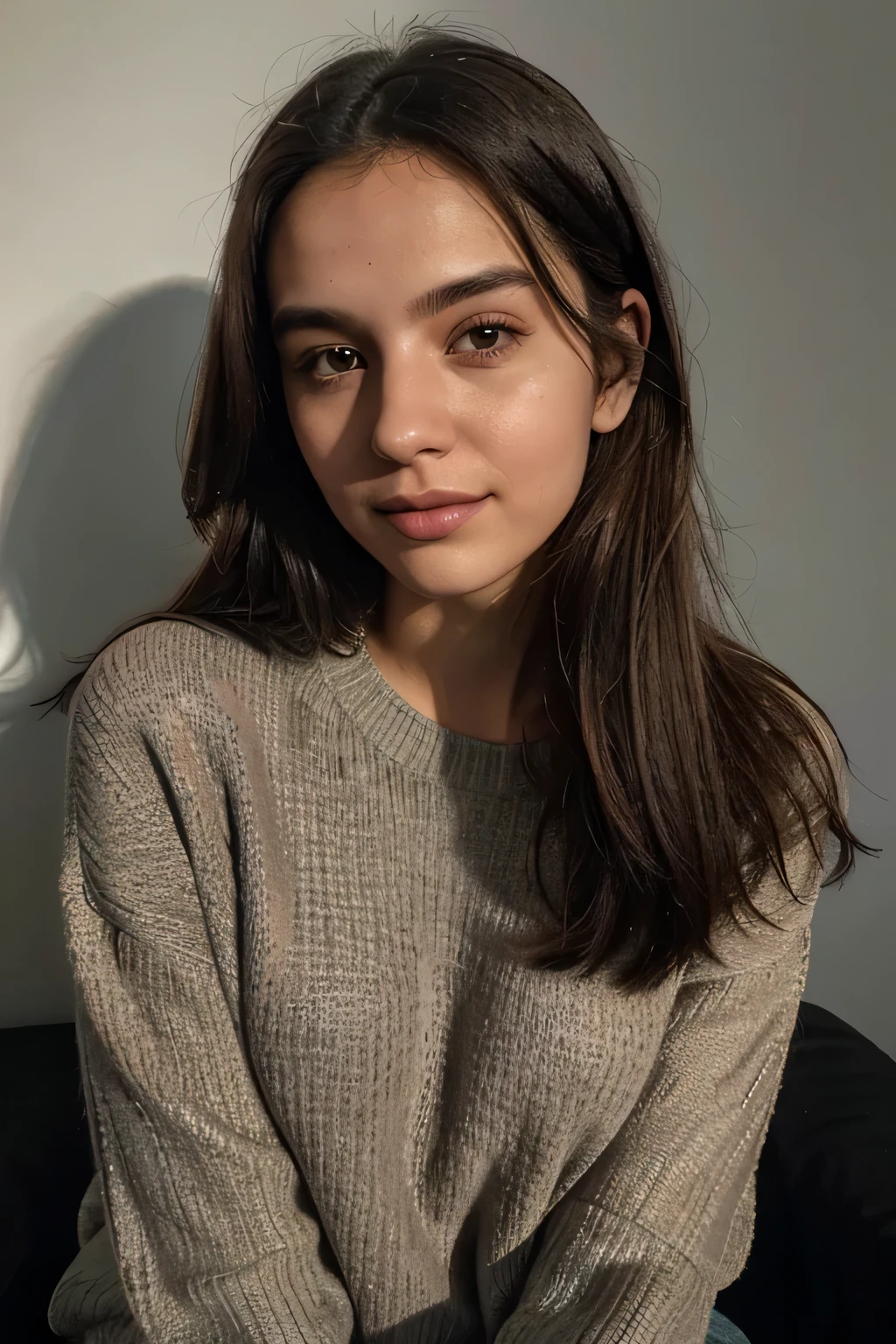 photo from instagram, photo of the face of a 23-year-old man.o Sofia in a black sweater, split,moraine skin,with light highlights,,with light highlights, (smile:0.4), hard shadows